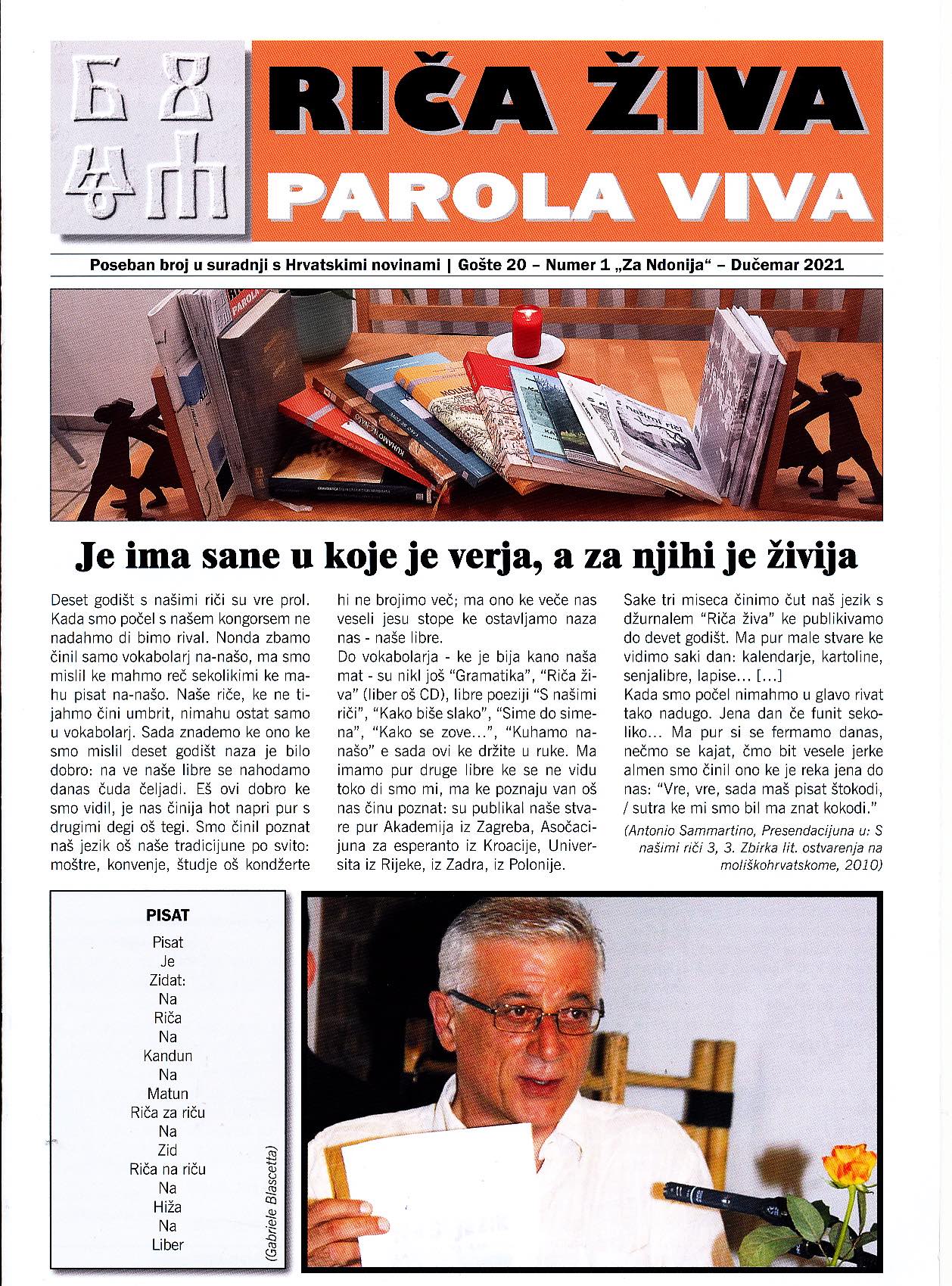 Riča Živa - Parola Viva eine Hommage an Antonio Sammartino 